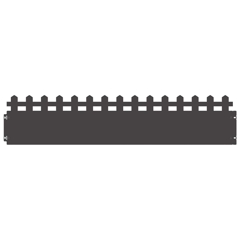 Rubnjaci za travnjak 10 pcs Crna 103 x 0,05 x 22 cm Čelik