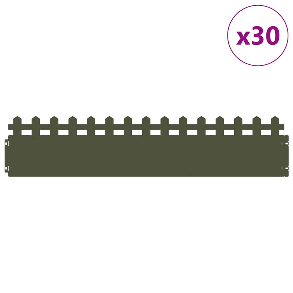 Rubnjaci za travnjak 30 pcs Maslinasto zelena