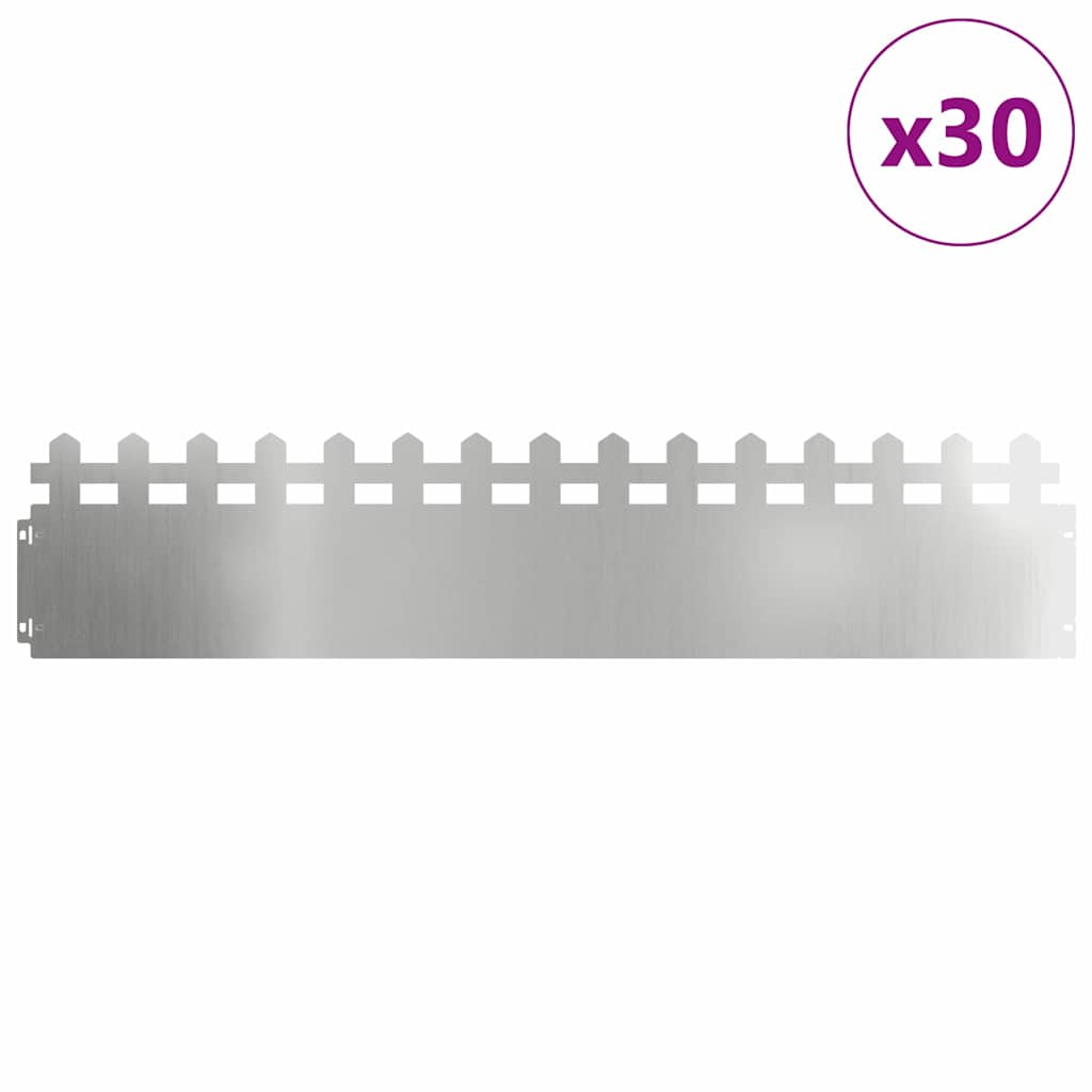Rubnjaci za travnjak 30 pcs 103 x 0,05 x 22 cm Cinkani čelik