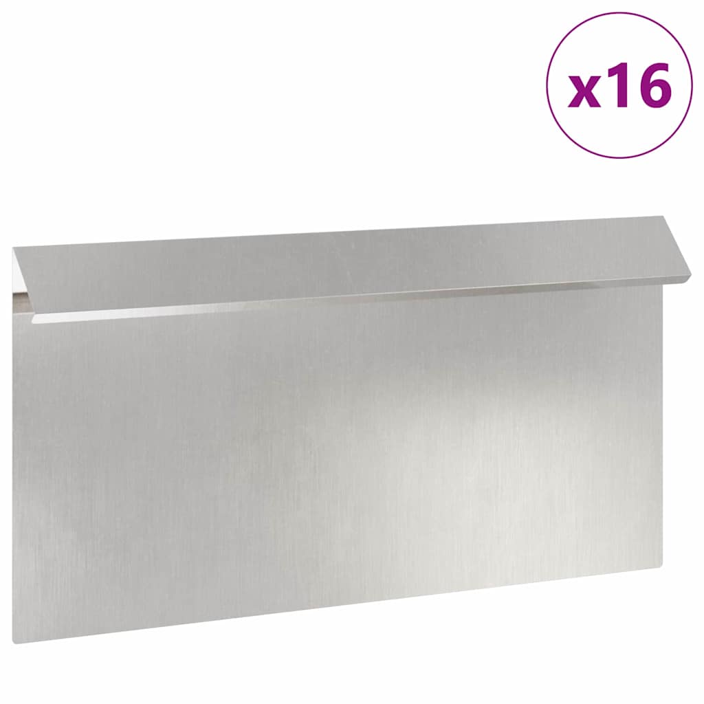 Ograda protiv puževa 16 pcs Srebrno 50 x 3,5 x 25 cm