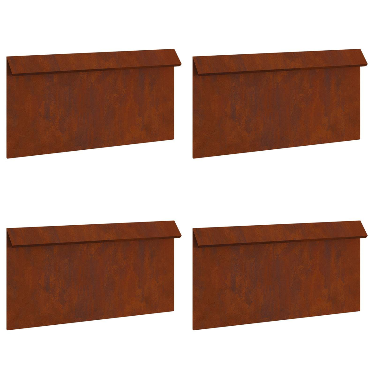 Ograda protiv puževa 4 pcs Rđa 50 x 3,5 x 25 cm