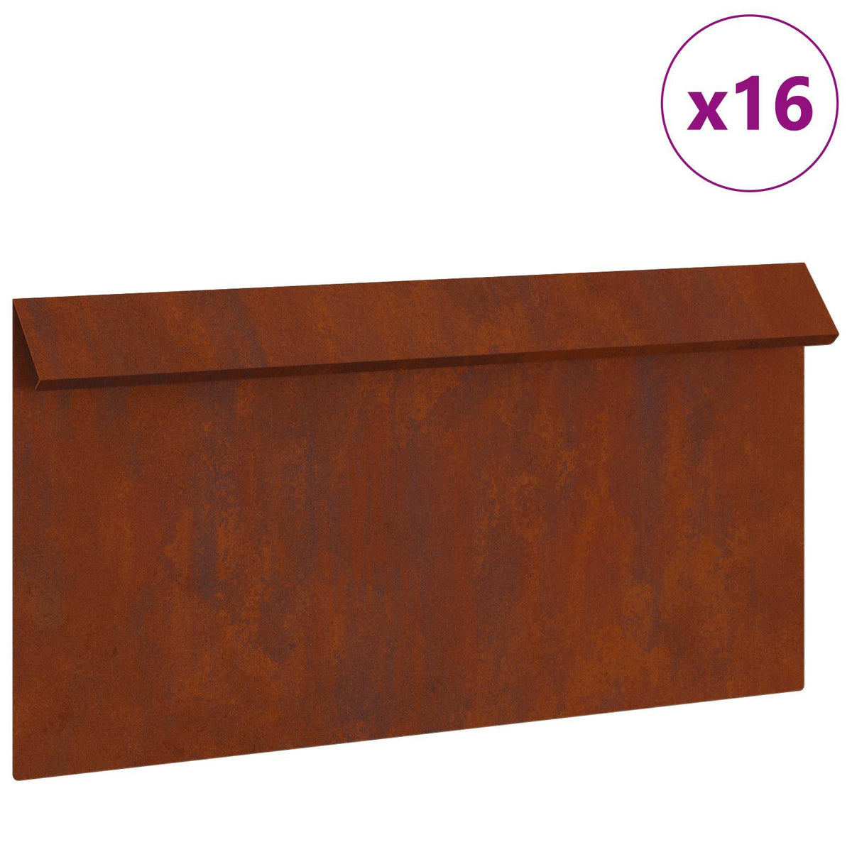 Ograda protiv puževa 16 pcs Rđa 50 x 3,5 x 25 cm