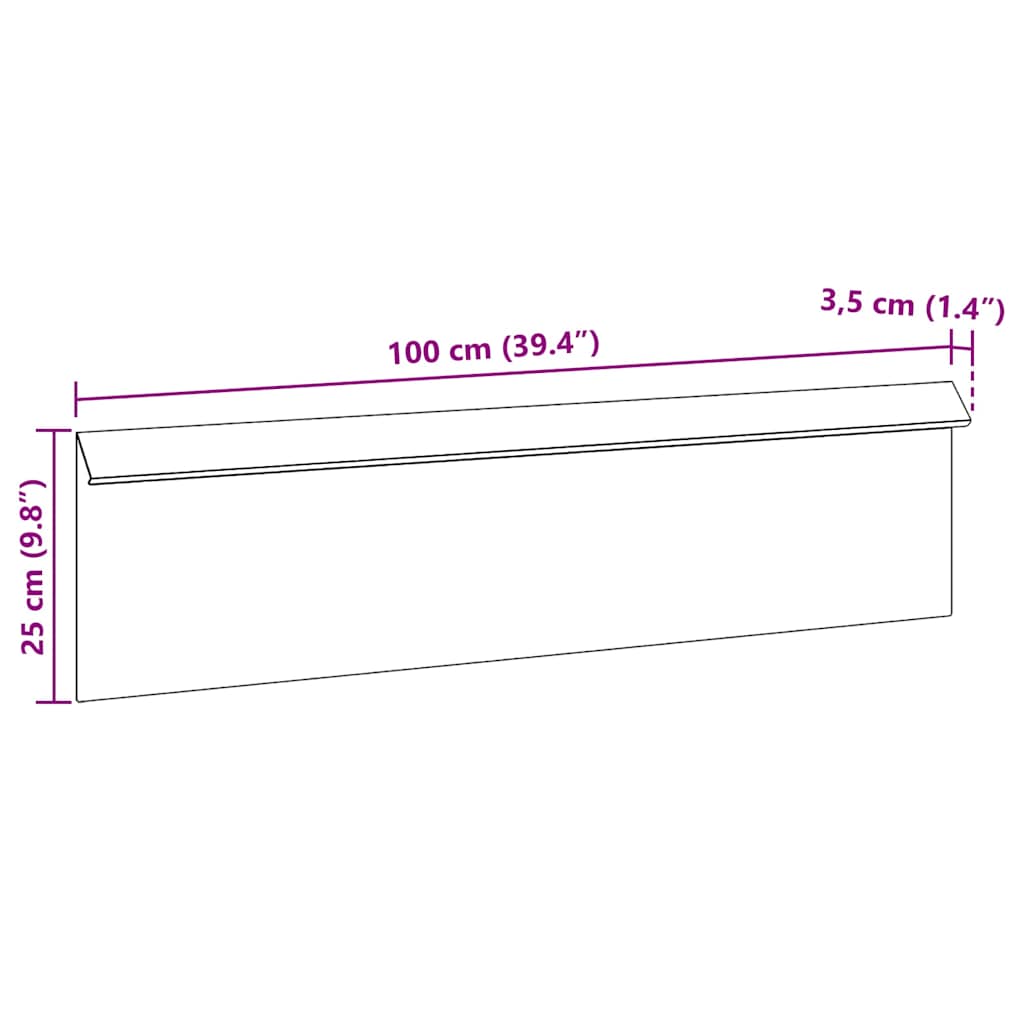 Ograda protiv puževa 16 pcs Rđa 100 x 3,5 x 25 cm