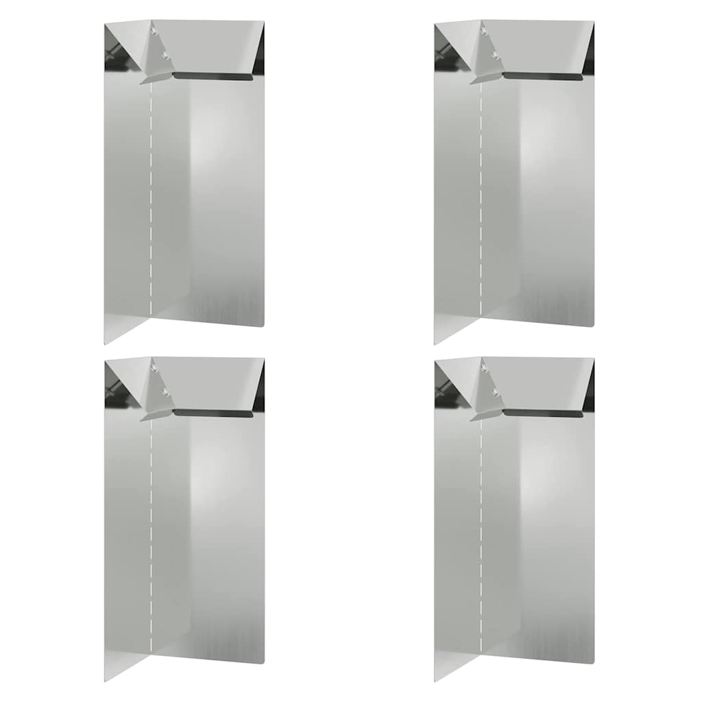 Ograda protiv puževa 4 pcs Srebrno 10 x 10 x 25 cm