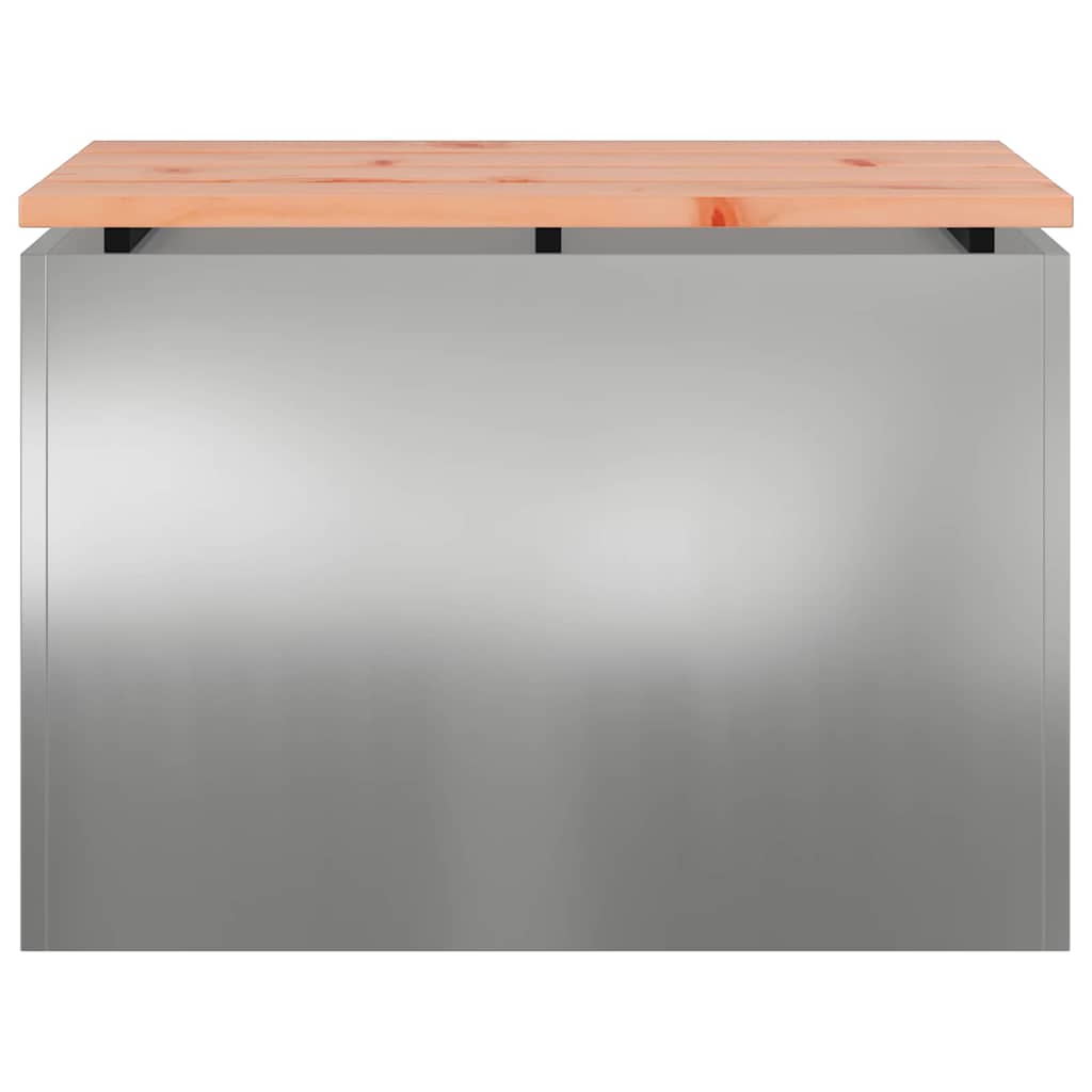 Vrtna klupa Srebrno 60 x 40 x 43 cm Pocinčani čelik