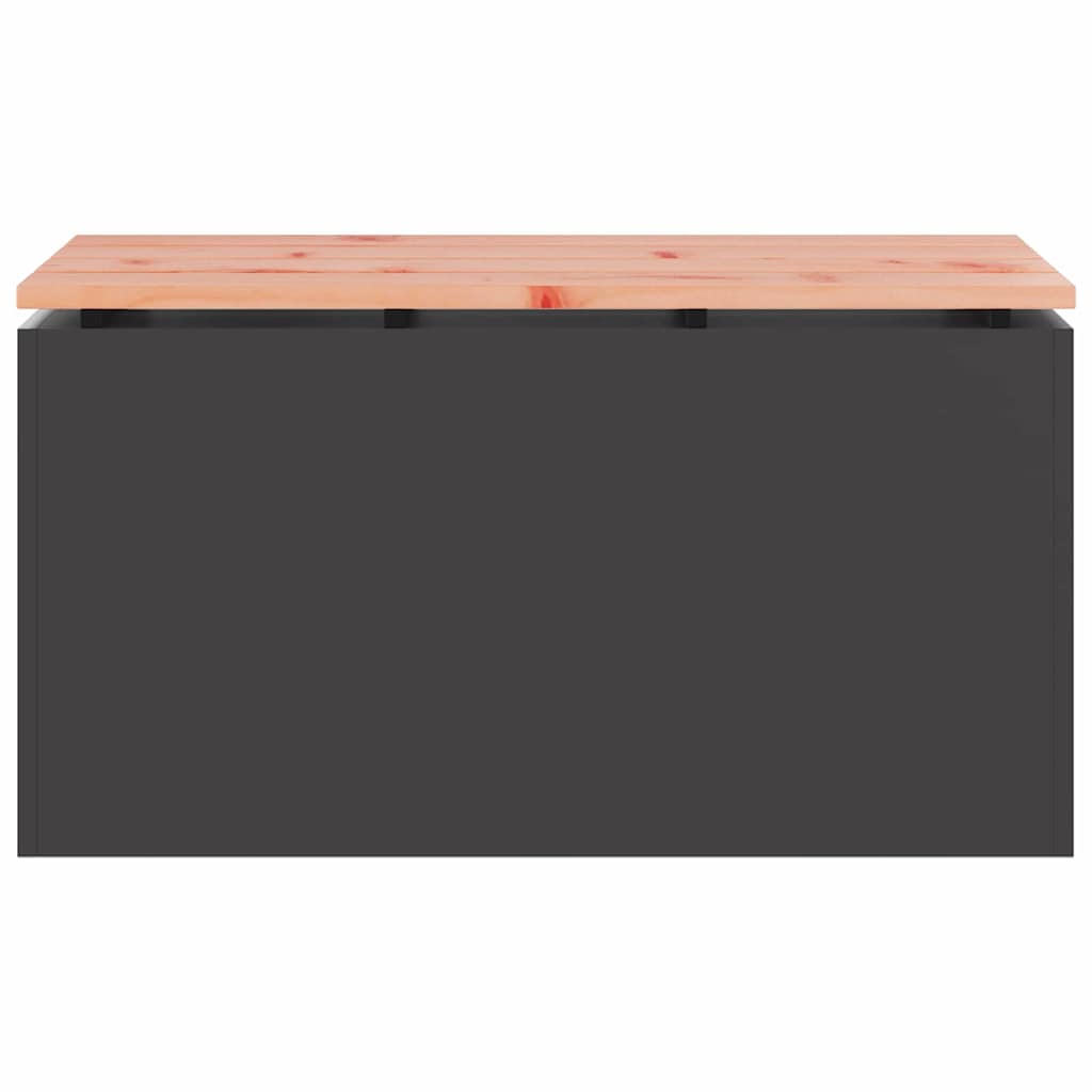 Vrtna klupa Crna 80 x 40 x 43 cm Čelik