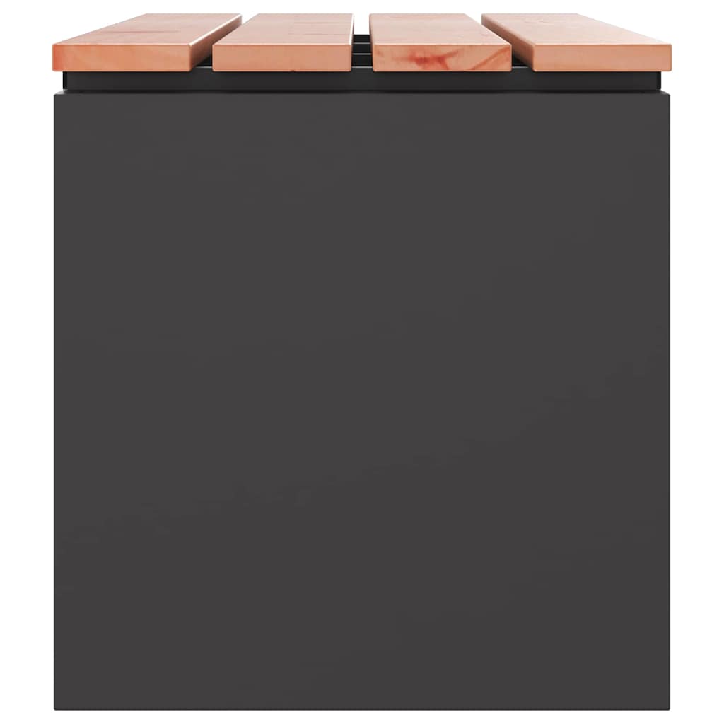 Vrtna klupa Crna 80 x 40 x 43 cm Čelik