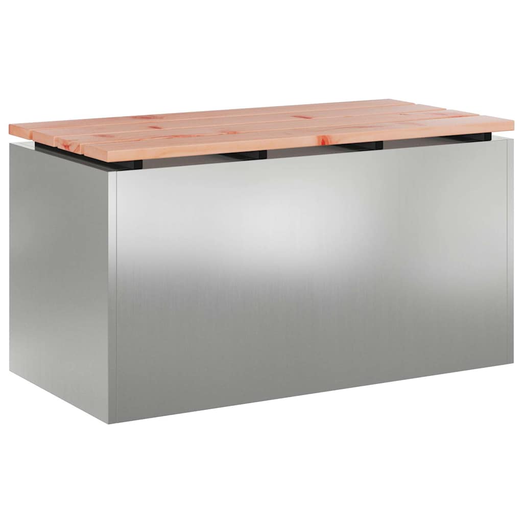 Vrtna klupa Srebrno 80 x 40 x 43 cm Pocinčani čelik