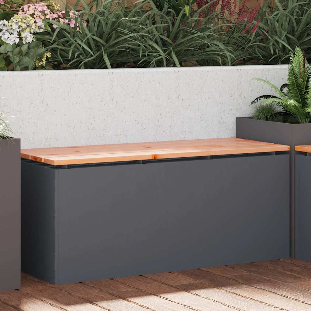Vrtna klupa Antracit 100 x 40 x 43 cm Čelik