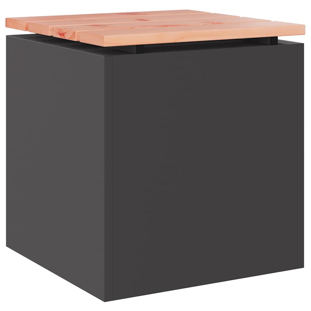Vrtna klupa Crna 40 x 40 x 43 cm Čelik