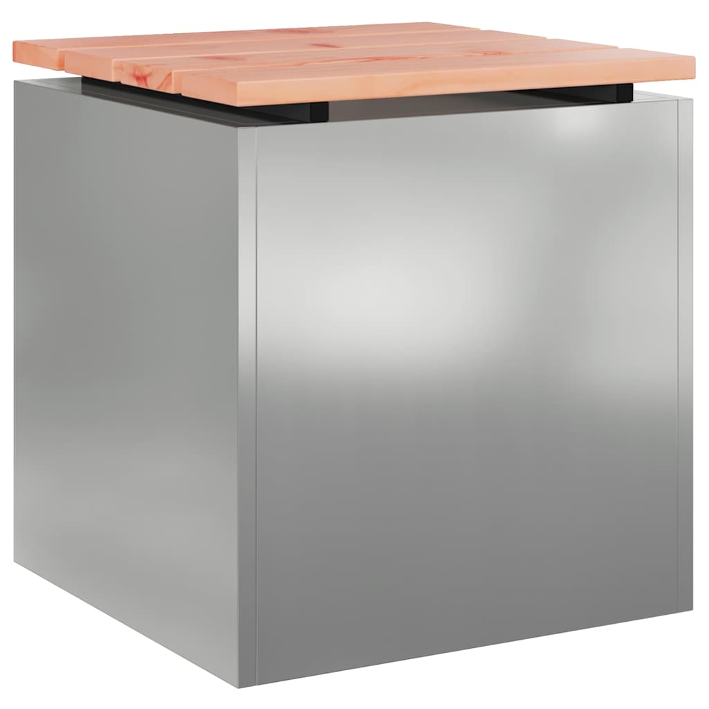 Vrtna klupa Srebrno 40 x 40 x 43 cm Pocinčani čelik