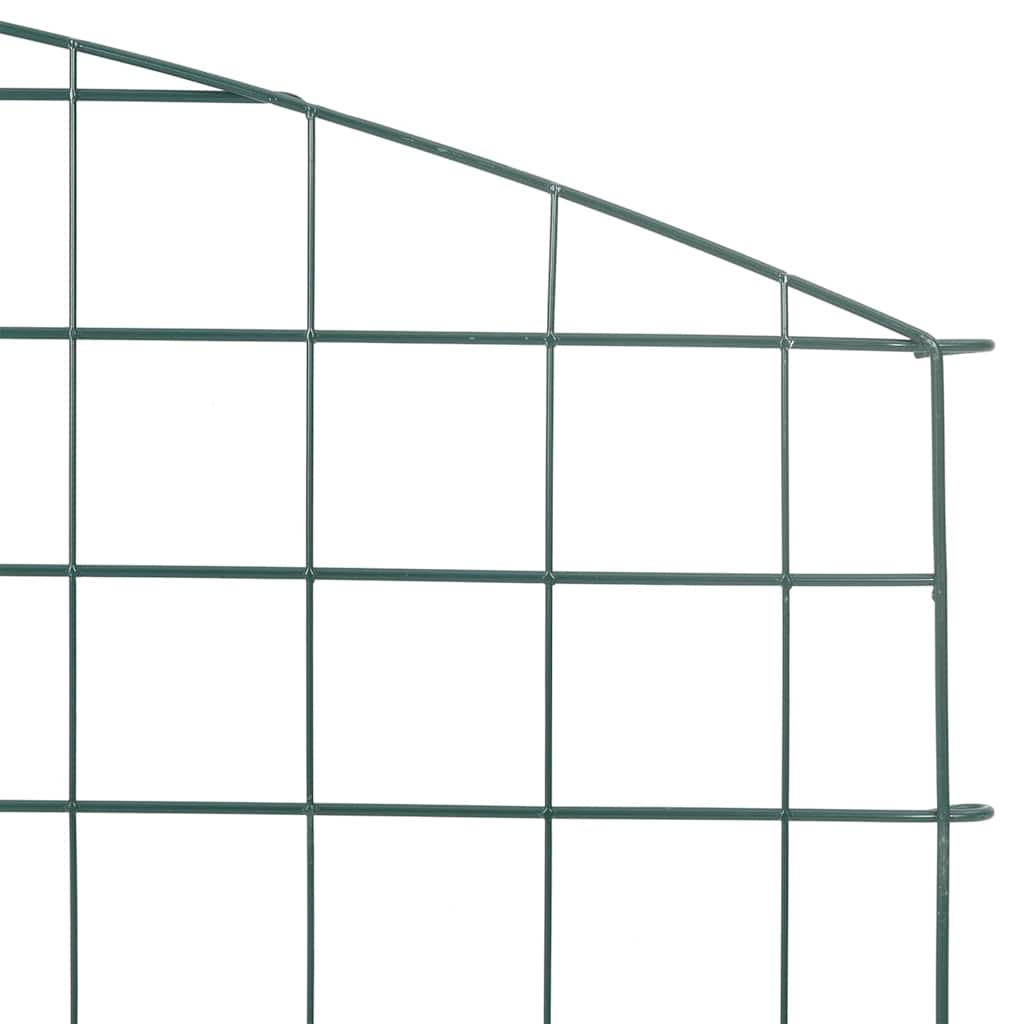 Set ograde za ribnjak 5 pcs Zelena 100 x 50 cm Čelik
