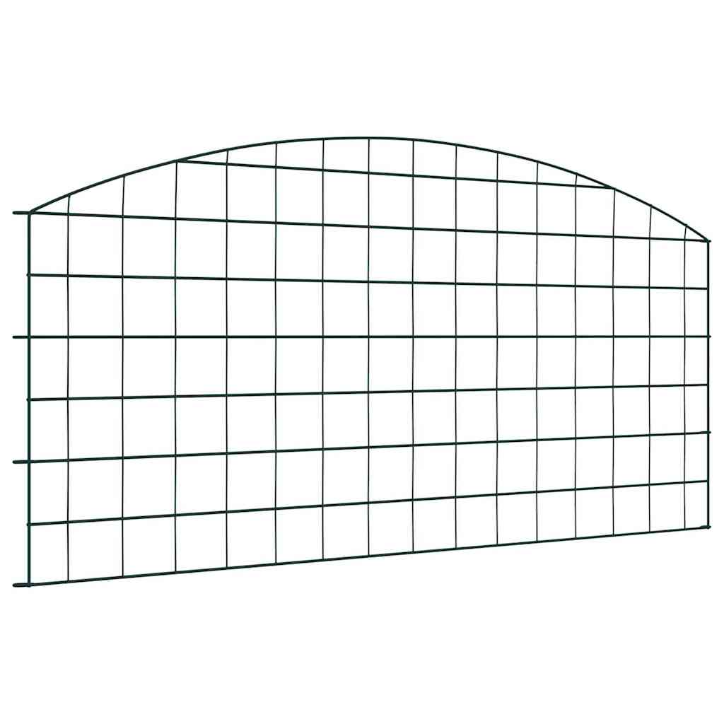 Set ograde za ribnjak 5 pcs Zelena 100 x 50 cm Čelik