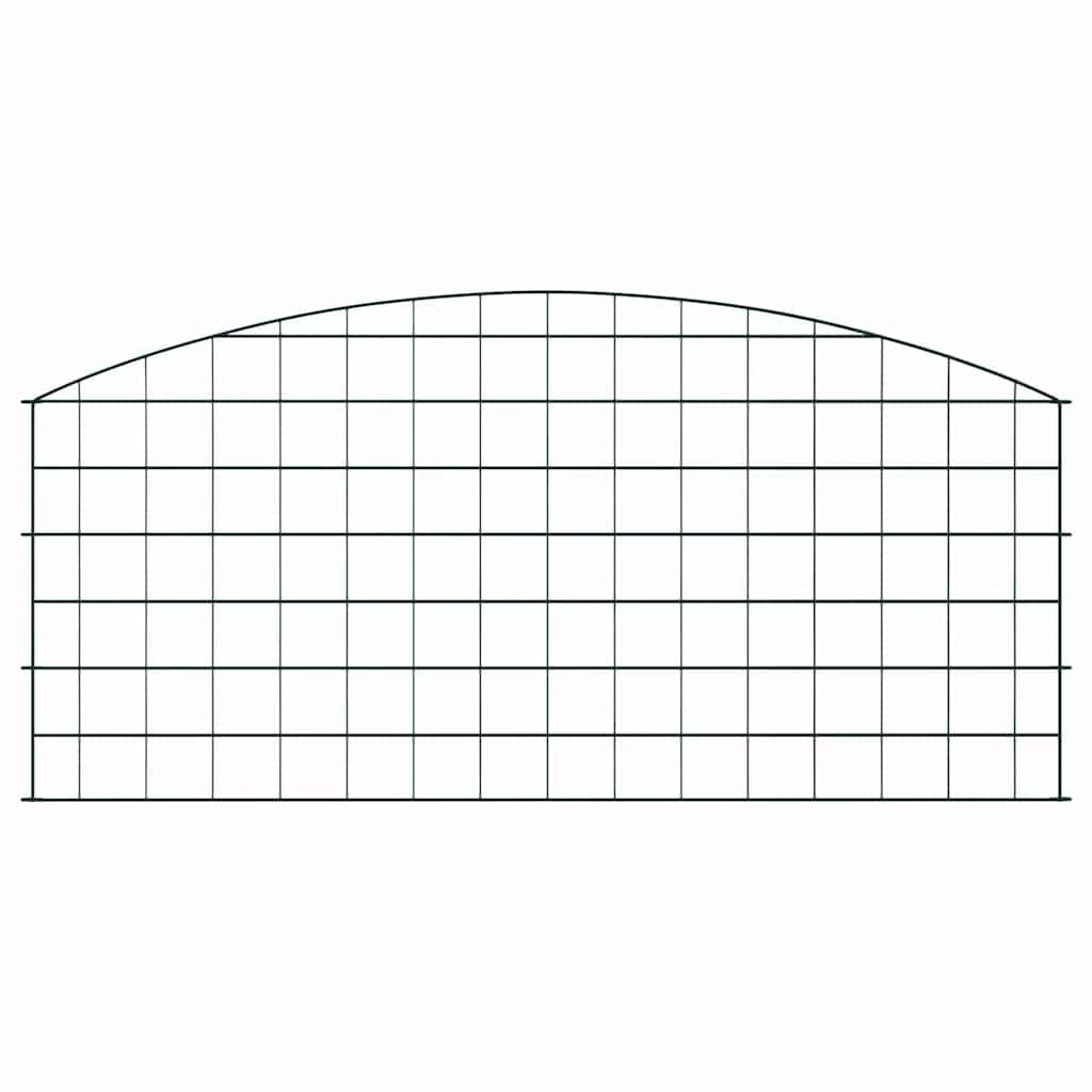 Set ograde za ribnjak 5 pcs Zelena 100 x 50 cm Čelik