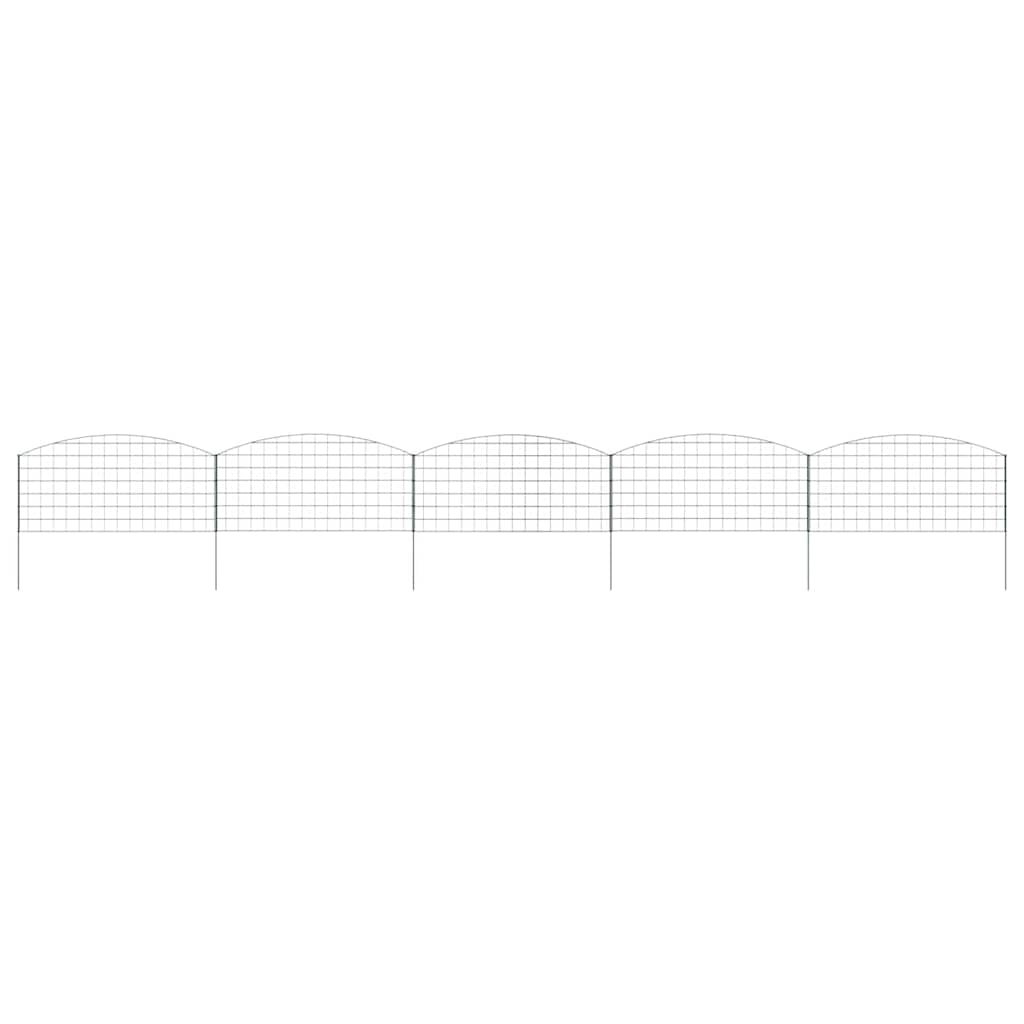 Set ograde za ribnjak 5 pcs Zelena 100 x 50 cm Čelik