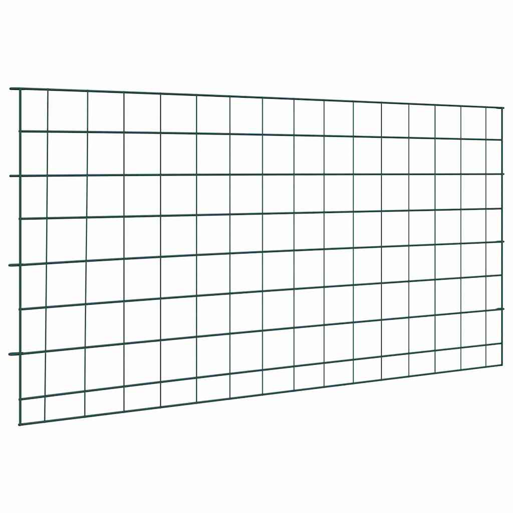 Set ograde za ribnjak 5 pcs Zelena 100 x 50 cm Čelik