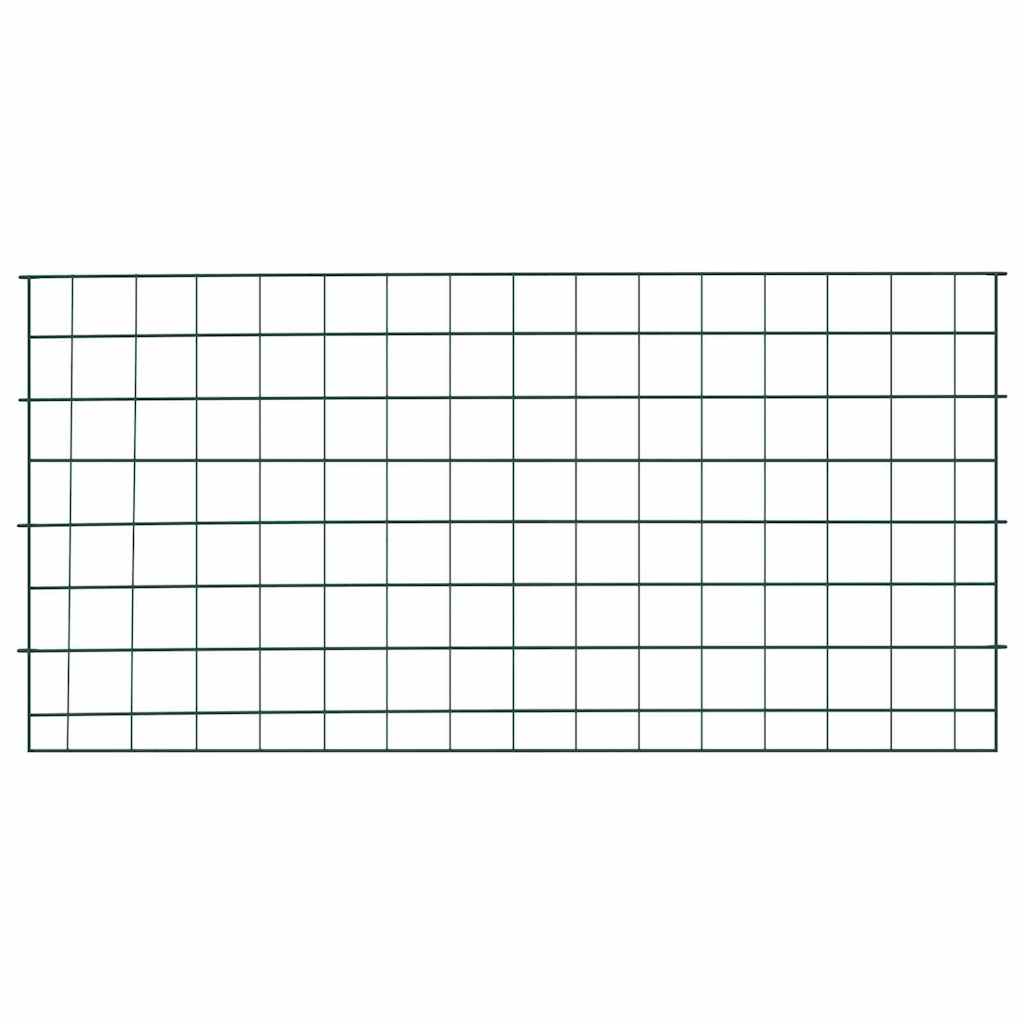 Set ograde za ribnjak 5 pcs Zelena 100 x 50 cm Čelik