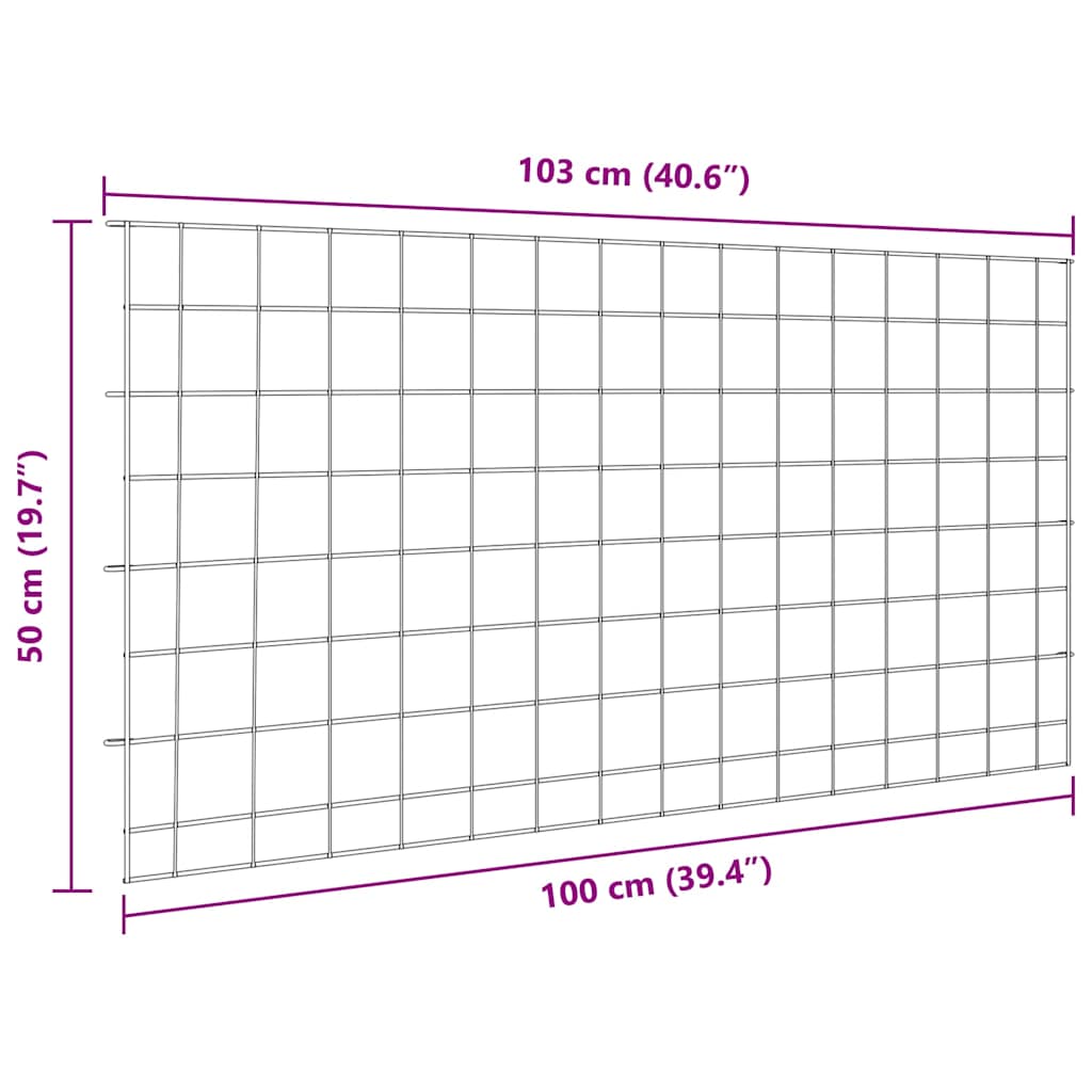 Set ograde za ribnjak 5 pcs Zelena 100 x 50 cm Čelik