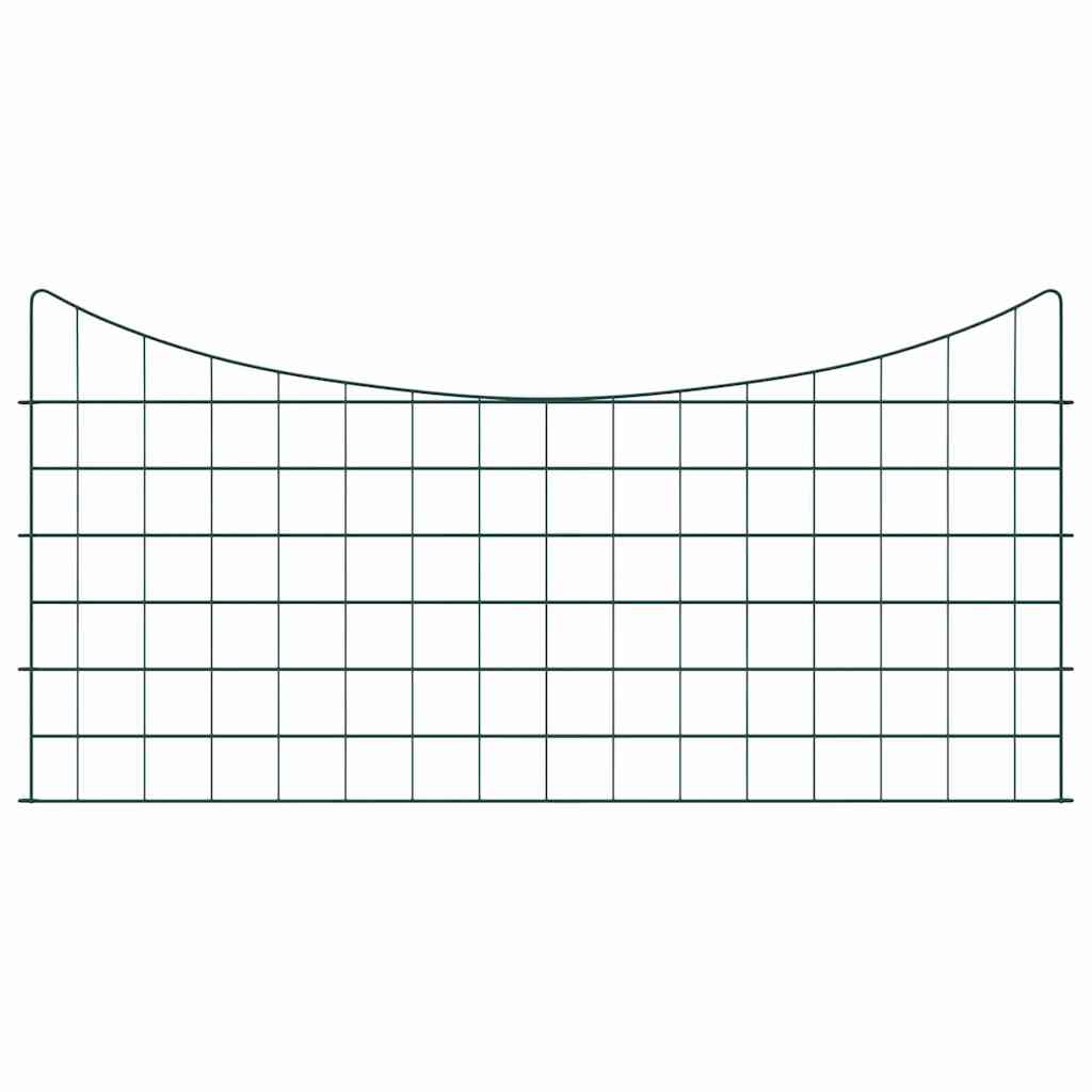 Set ograde za ribnjak 5 pcs Zelena 100 x 50 cm Čelik