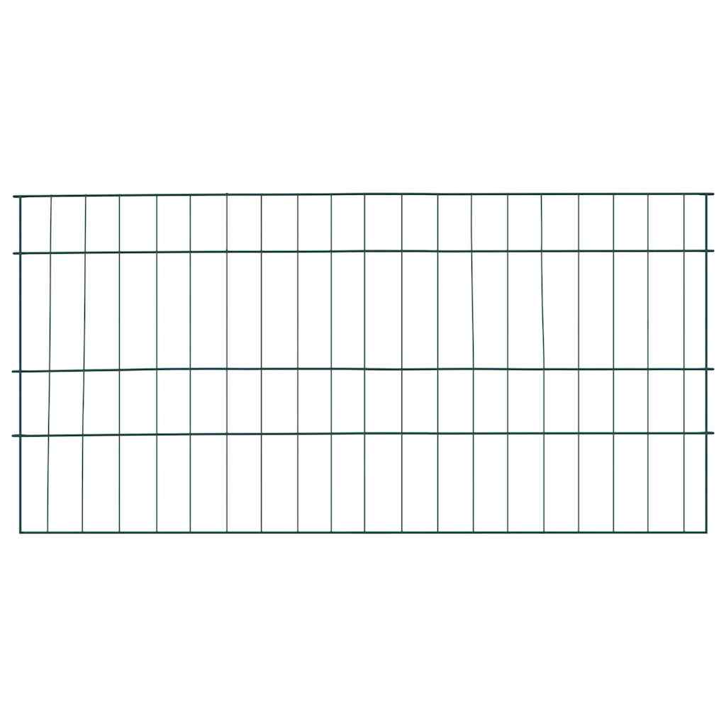 Set ograde za ribnjak 5 pcs Zelena 100 x 50 cm Čelik