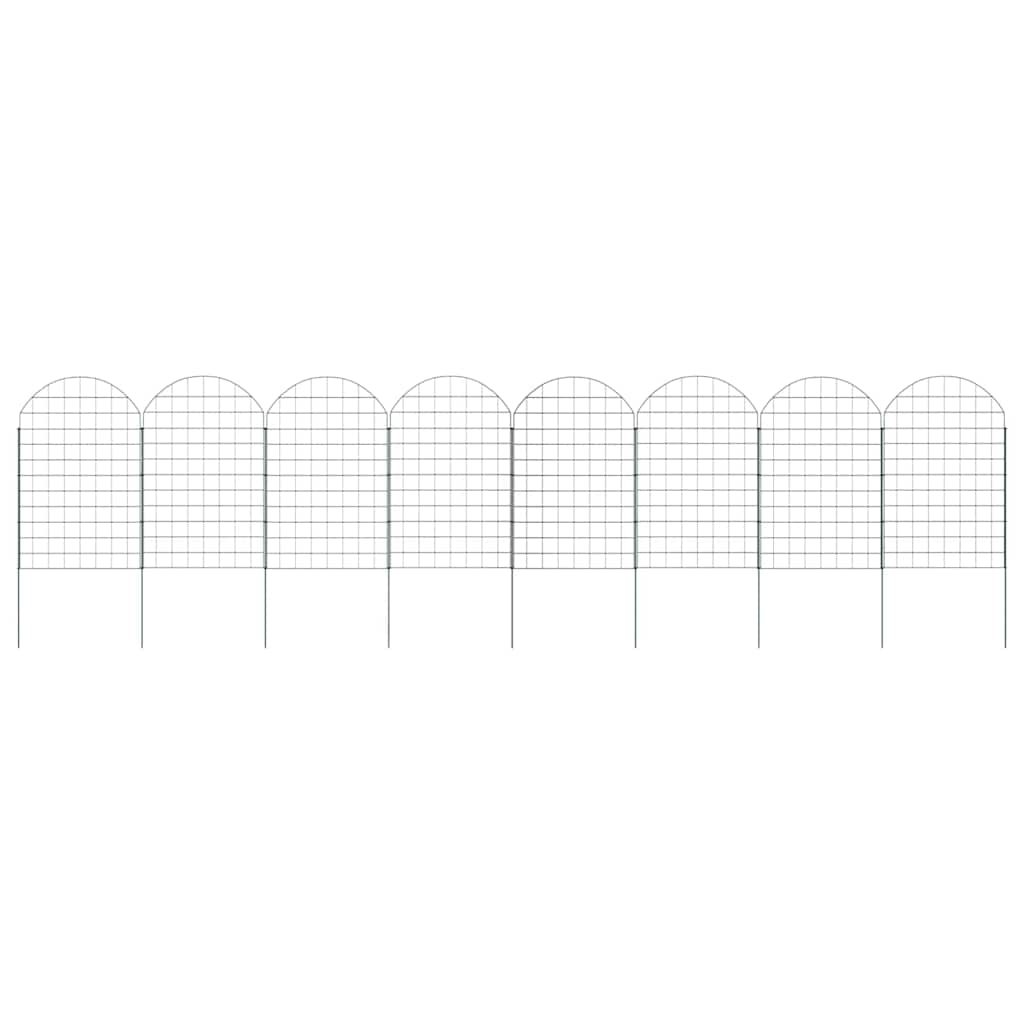 Set ograde za ribnjak 8 pcs Zelena 50 x 80 cm Čelik