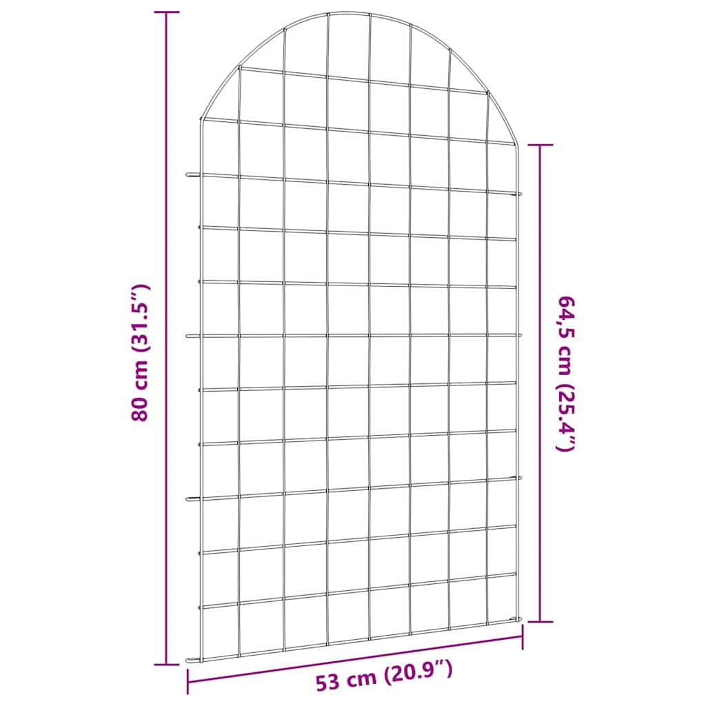 Set ograde za ribnjak 8 pcs Zelena 50 x 80 cm Čelik