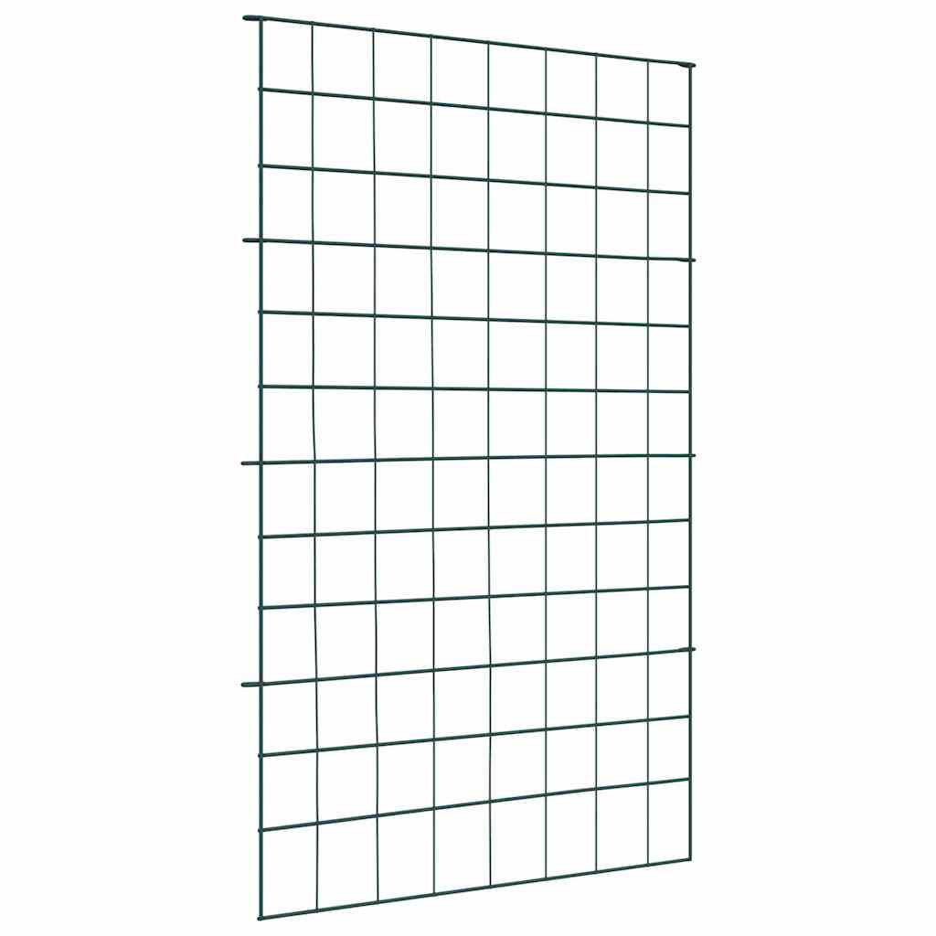 Set ograde za ribnjak 8 pcs Zelena 50 x 80 cm Čelik