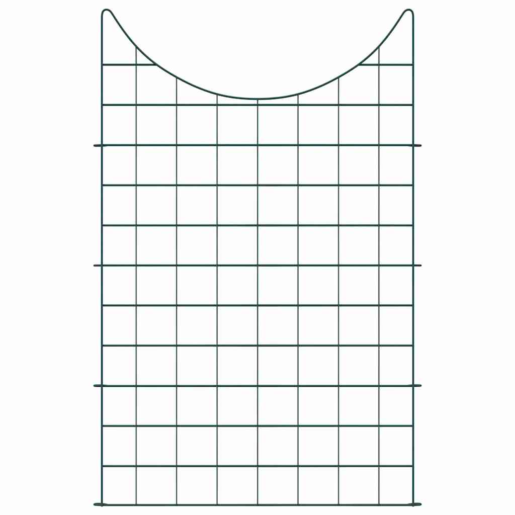Set ograde za ribnjak 8 pcs Zelena 50 x 80 cm Čelik