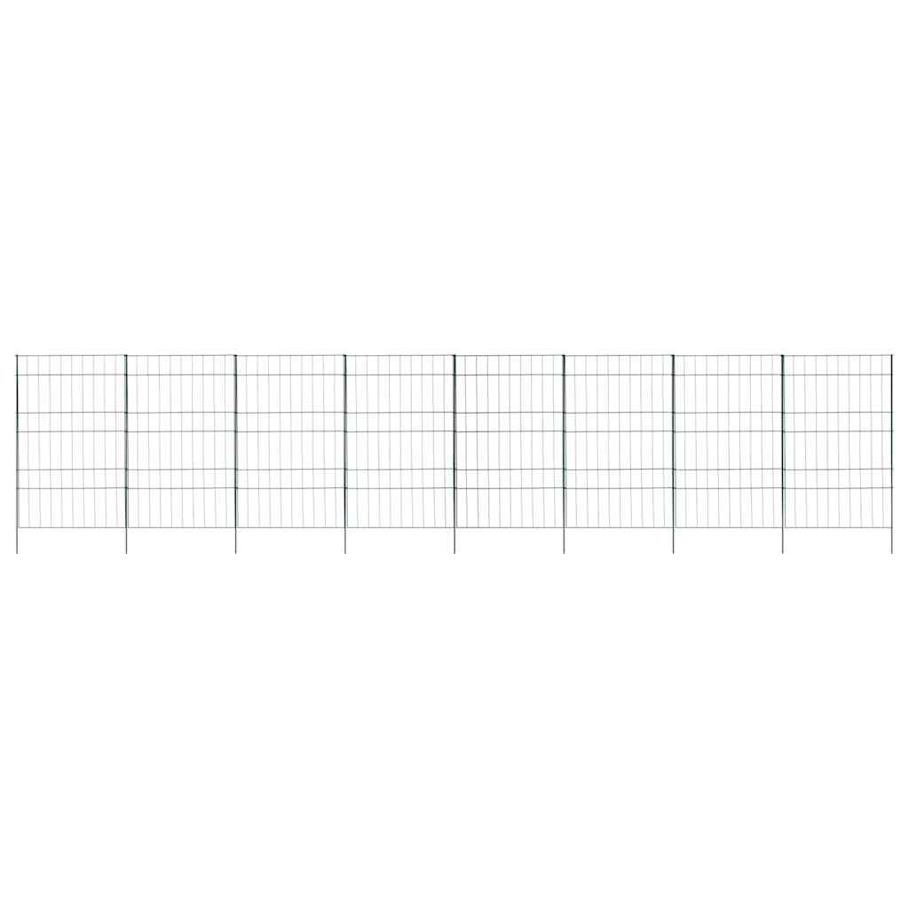 Set ograde za ribnjak 8 pcs Zelena 50 x 80 cm Čelik