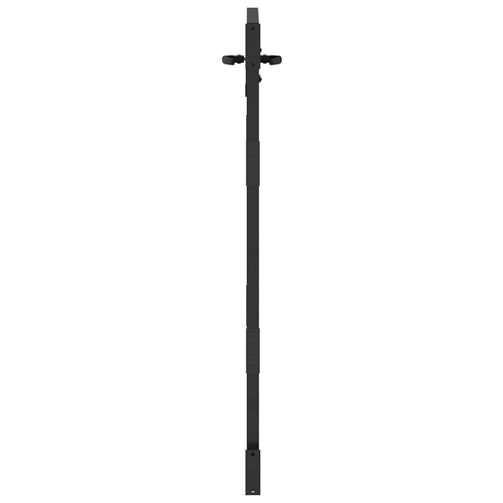 Vrtna vrata Crna 85 x 125 cm Čelik s praškastim premazom