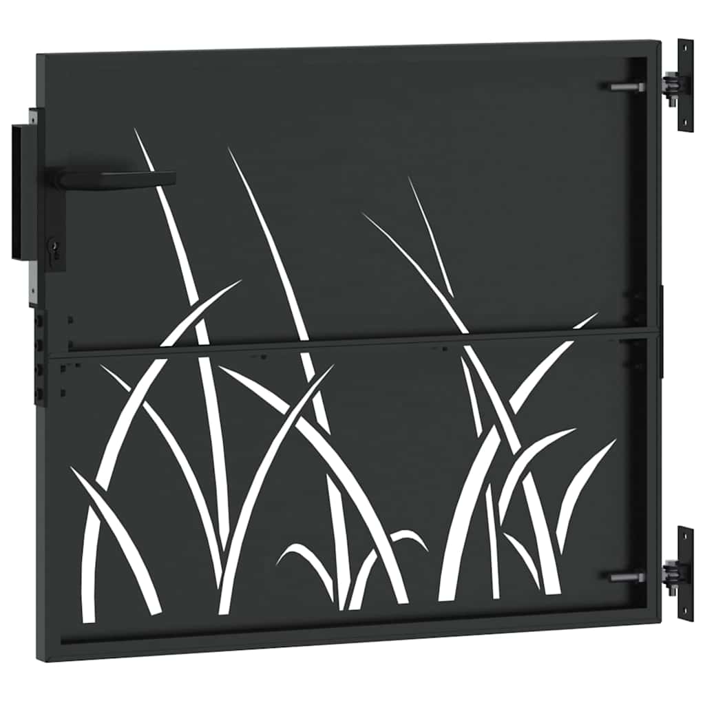 Vrtna vrata Crna 85 x 100 cm Čelik s praškastim premazom