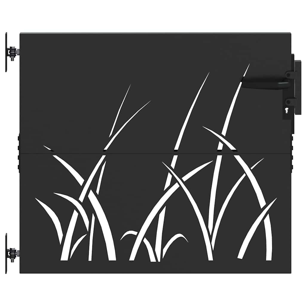Vrtna vrata Crna 85 x 100 cm Čelik s praškastim premazom