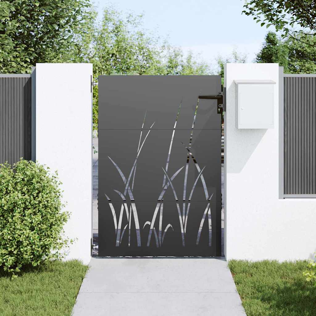 Vrtna vrata Crna 85 x 125 cm Čelik s praškastim premazom