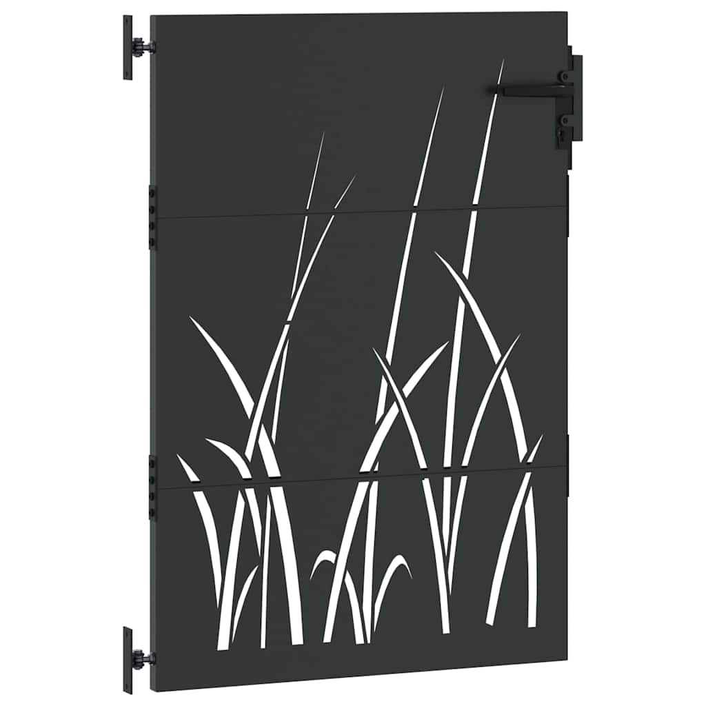 Vrtna vrata Crna 85 x 125 cm Čelik s praškastim premazom