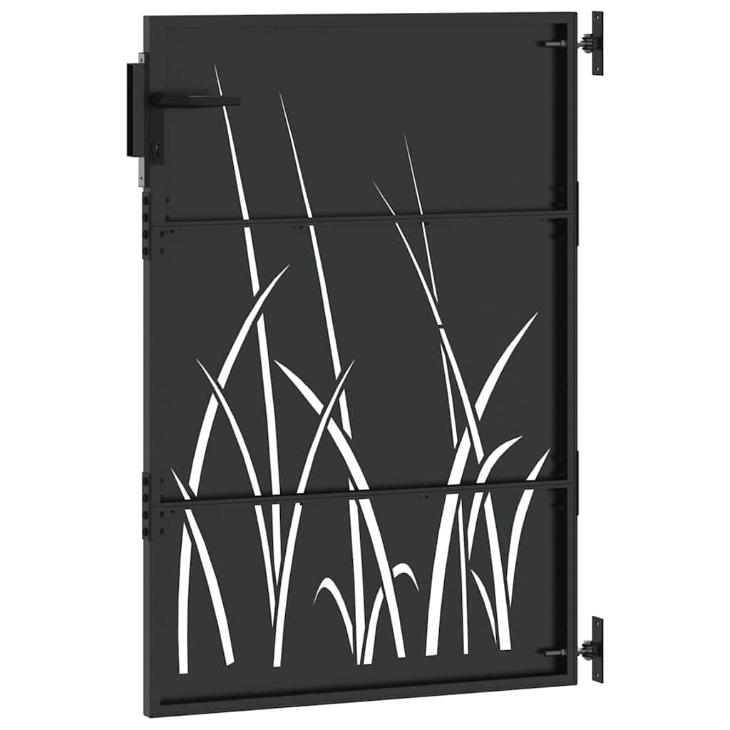 Vrtna vrata Crna 85 x 125 cm Čelik s praškastim premazom