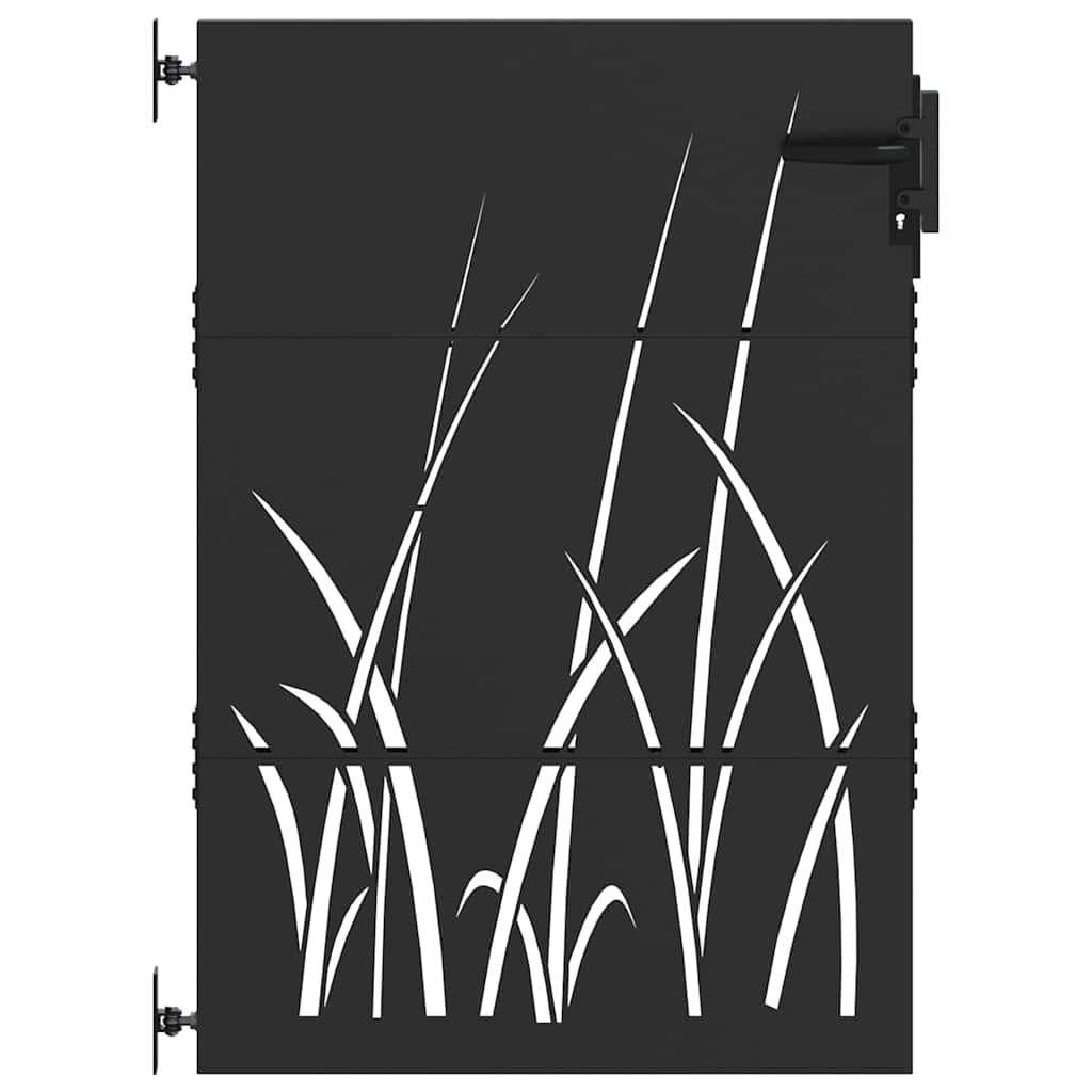 Vrtna vrata Crna 85 x 125 cm Čelik s praškastim premazom