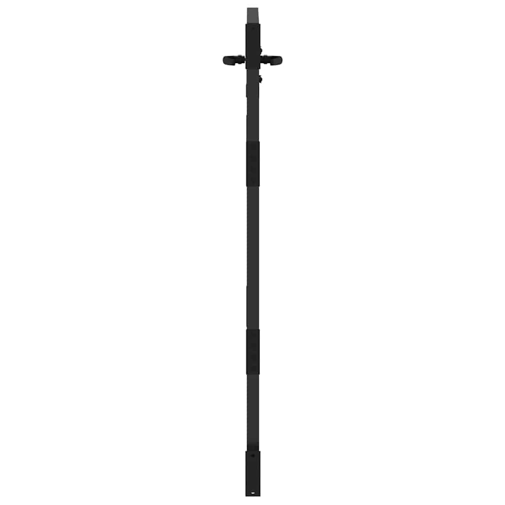 Vrtna vrata Crna 85 x 125 cm Čelik s praškastim premazom