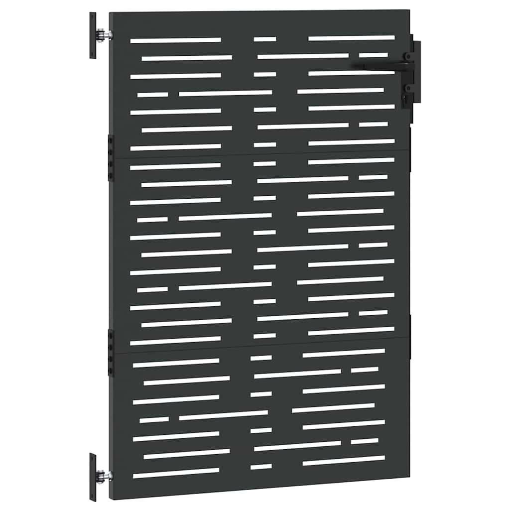 Vrtna vrata Crna 85 x 150 cm Čelik s praškastim premazom