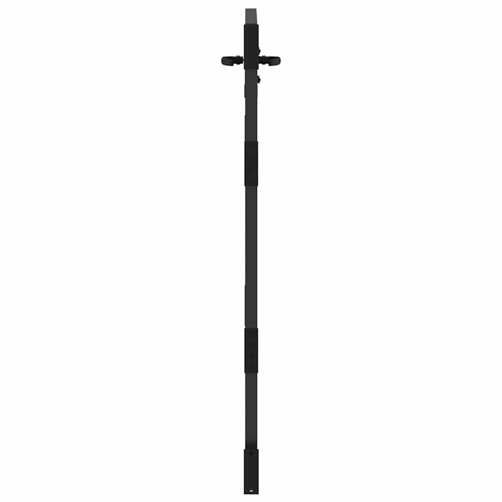 Vrtna vrata Crna 85 x 150 cm Čelik s praškastim premazom