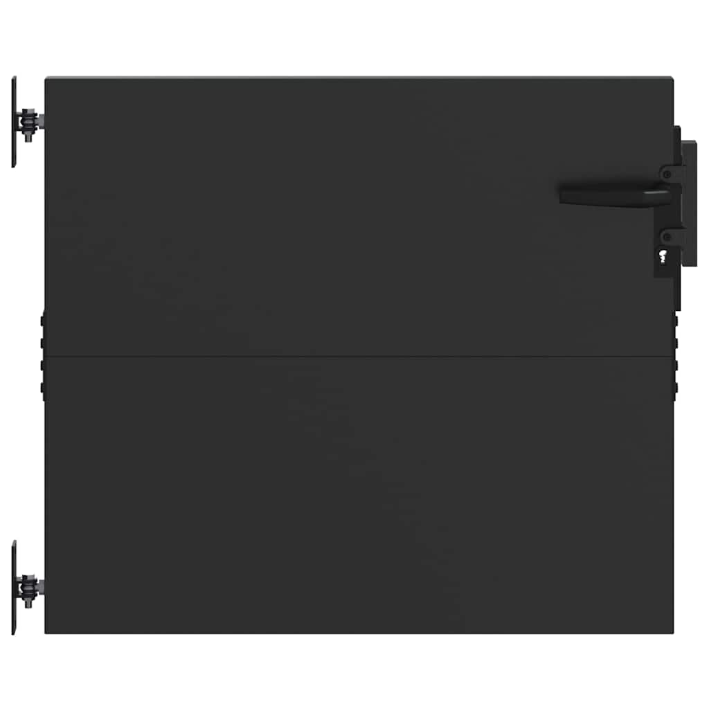 Vrtna vrata Crna 85 x 100 cm Čelik s praškastim premazom