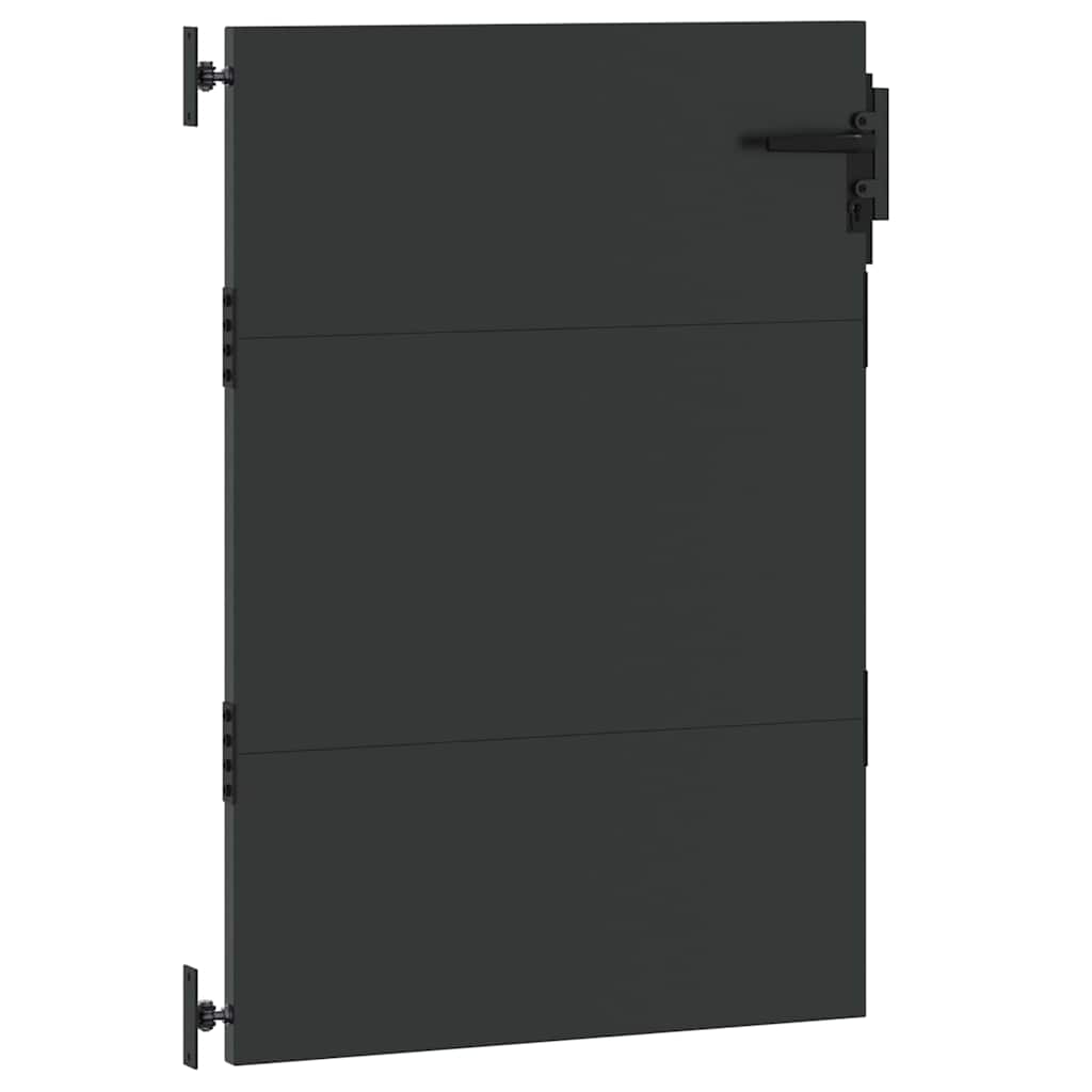 Vrtna vrata 85 x 125 cm Crna Može se zaključati