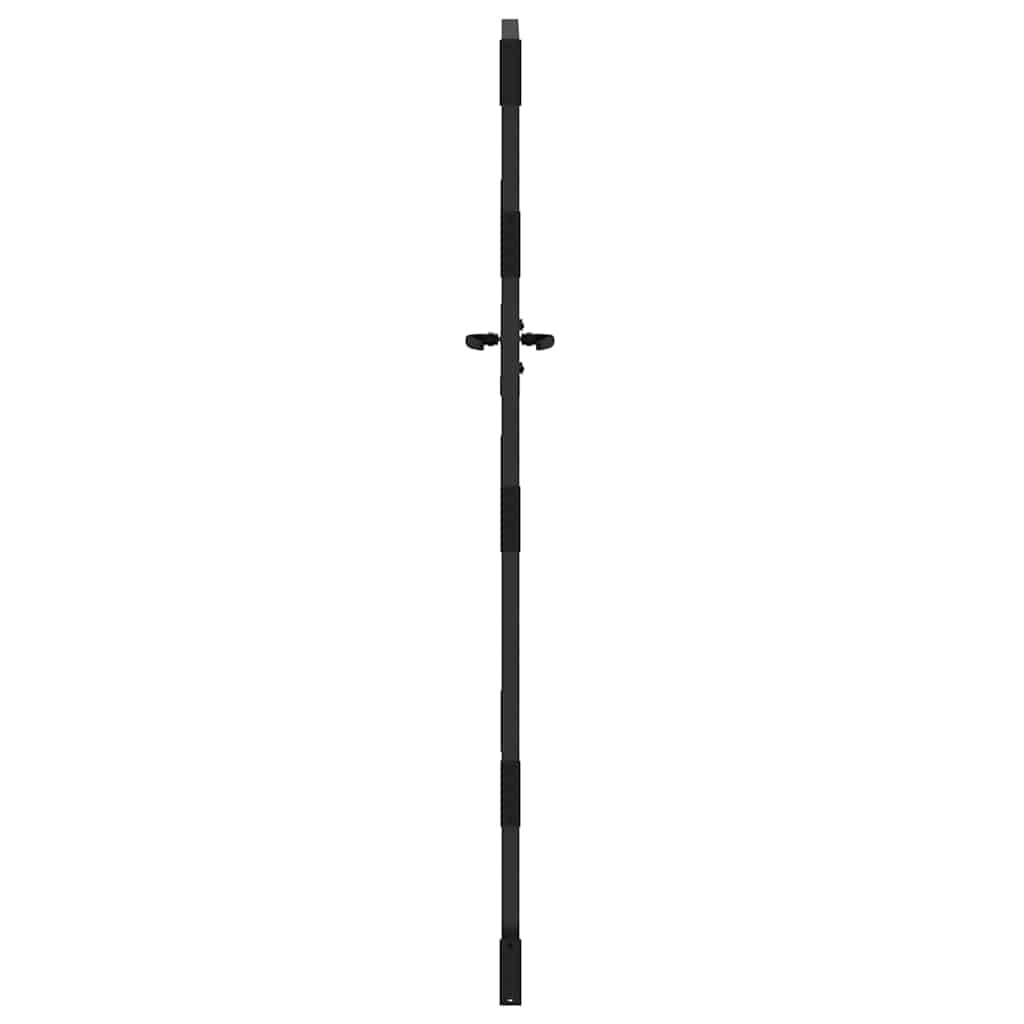 Vrtna vrata 85 x 200 cm Crna Može se zaključati