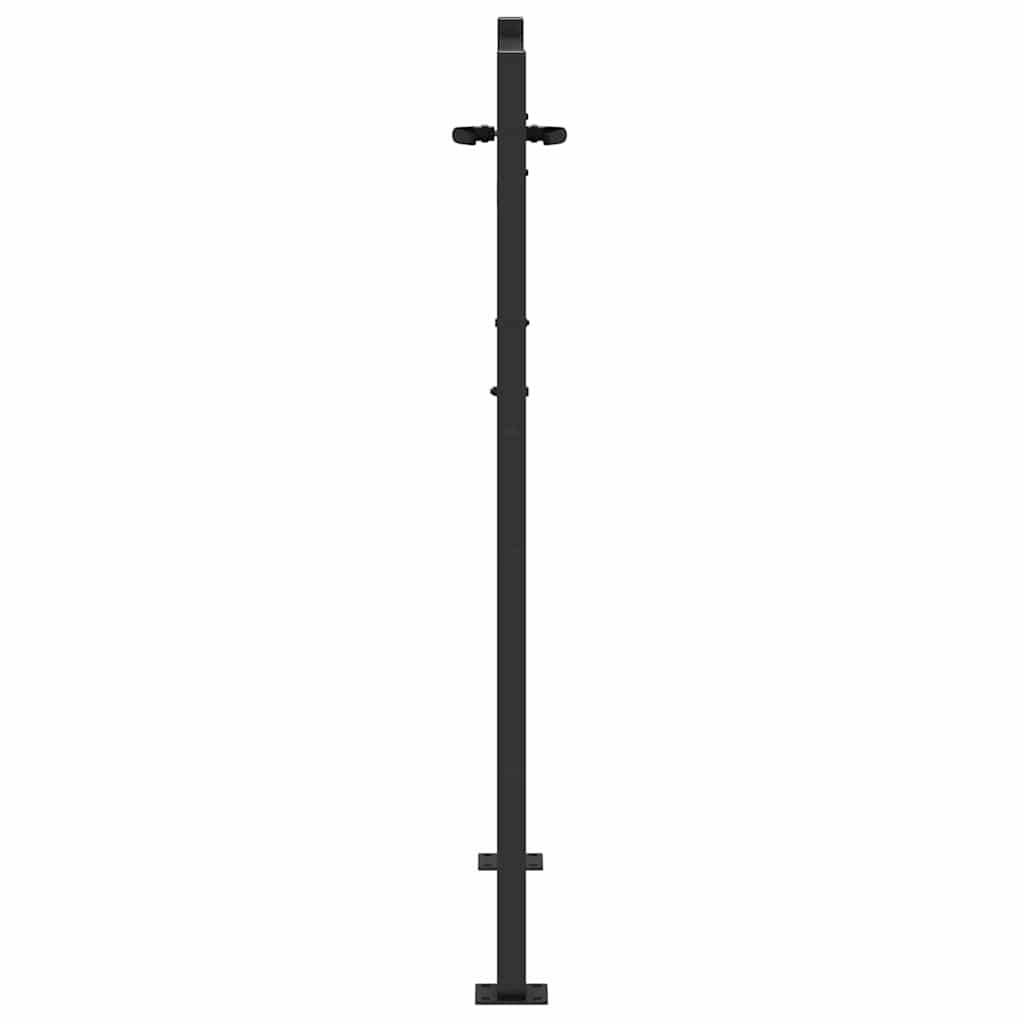 Vrtna vrata Crna 110 x 155 cm Čelik s praškastim premazom