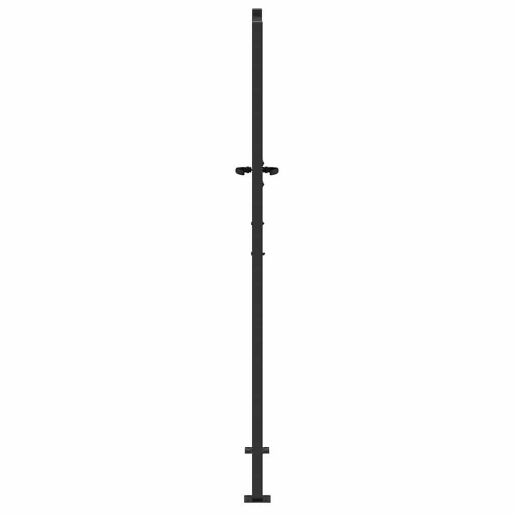 Vrtna vrata Crna 110 x 205 cm Čelik s praškastim premazom