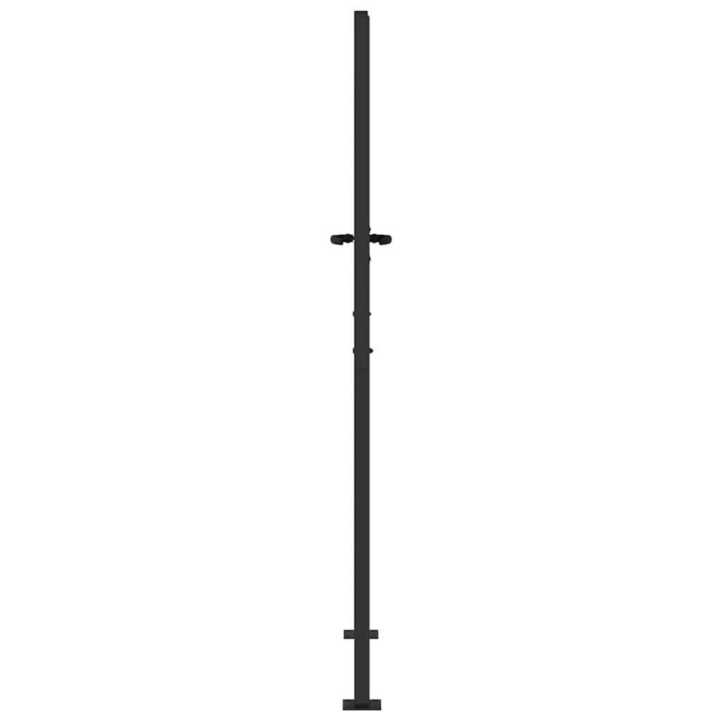 Vrtna vrata Crna 110 x 205 cm Čelik s praškastim premazom
