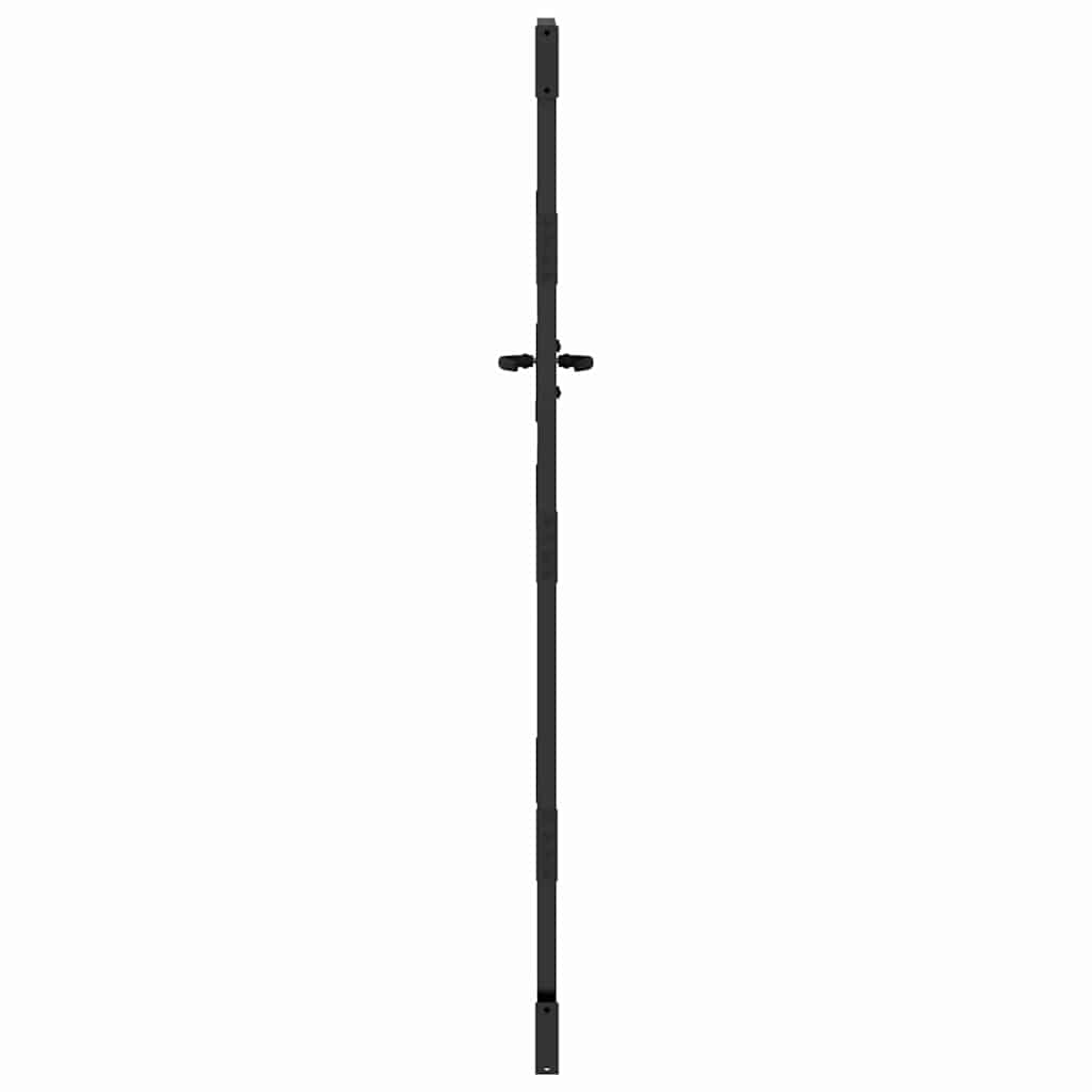 Vrtna vrata Crna 110 x 205 cm Čelik s prahom premazan