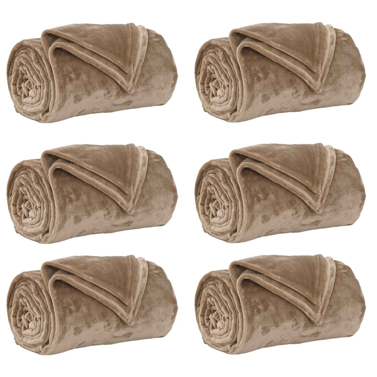Pokrivači za bacanje 6 pcs Kamel 150 x 200 cm Runo