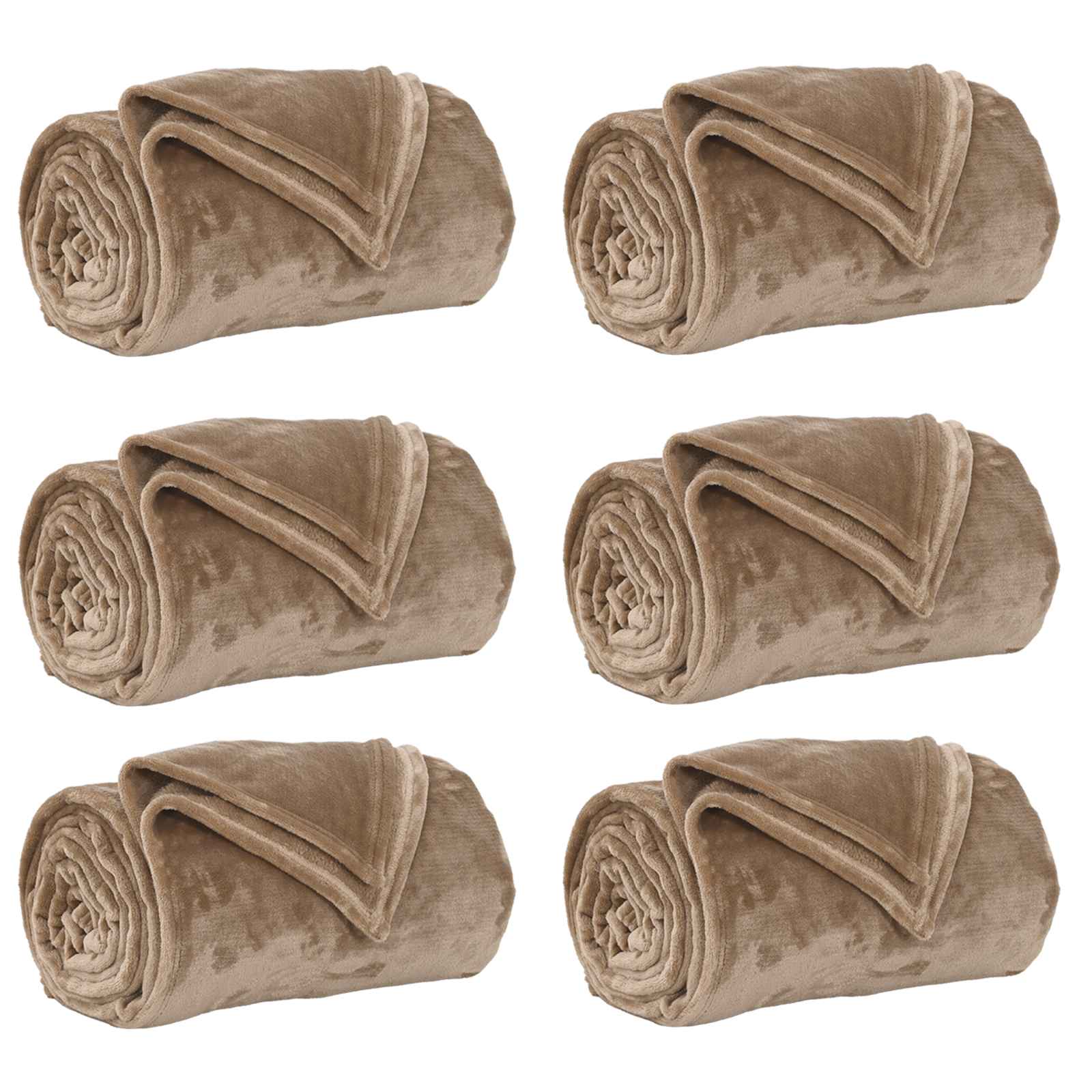 Pokrivači za bacanje 6 pcs Kamel 240 x 270 cm Runo