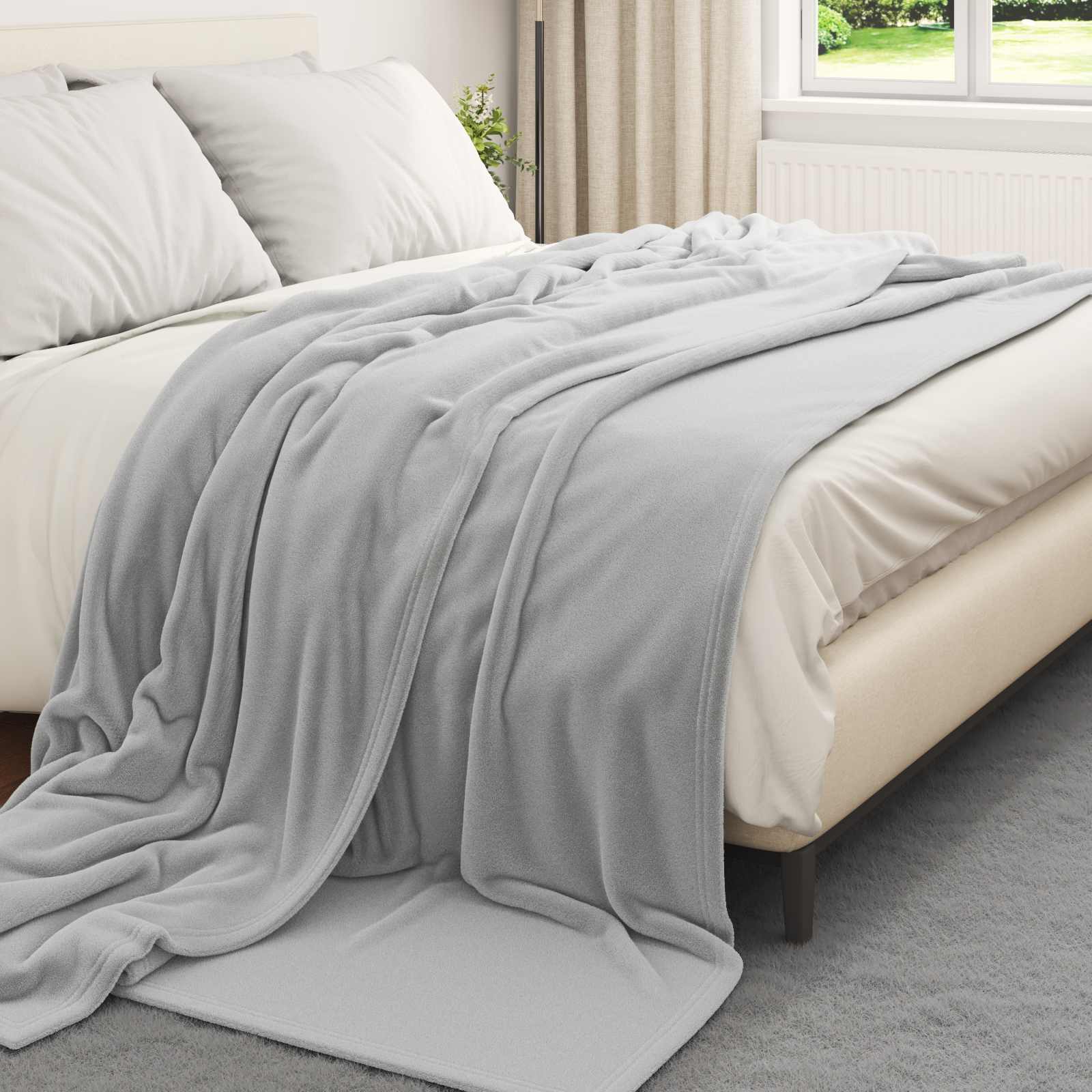 Pokrivači za bacanje 6 pcs Siva 240 x 270 cm Runo