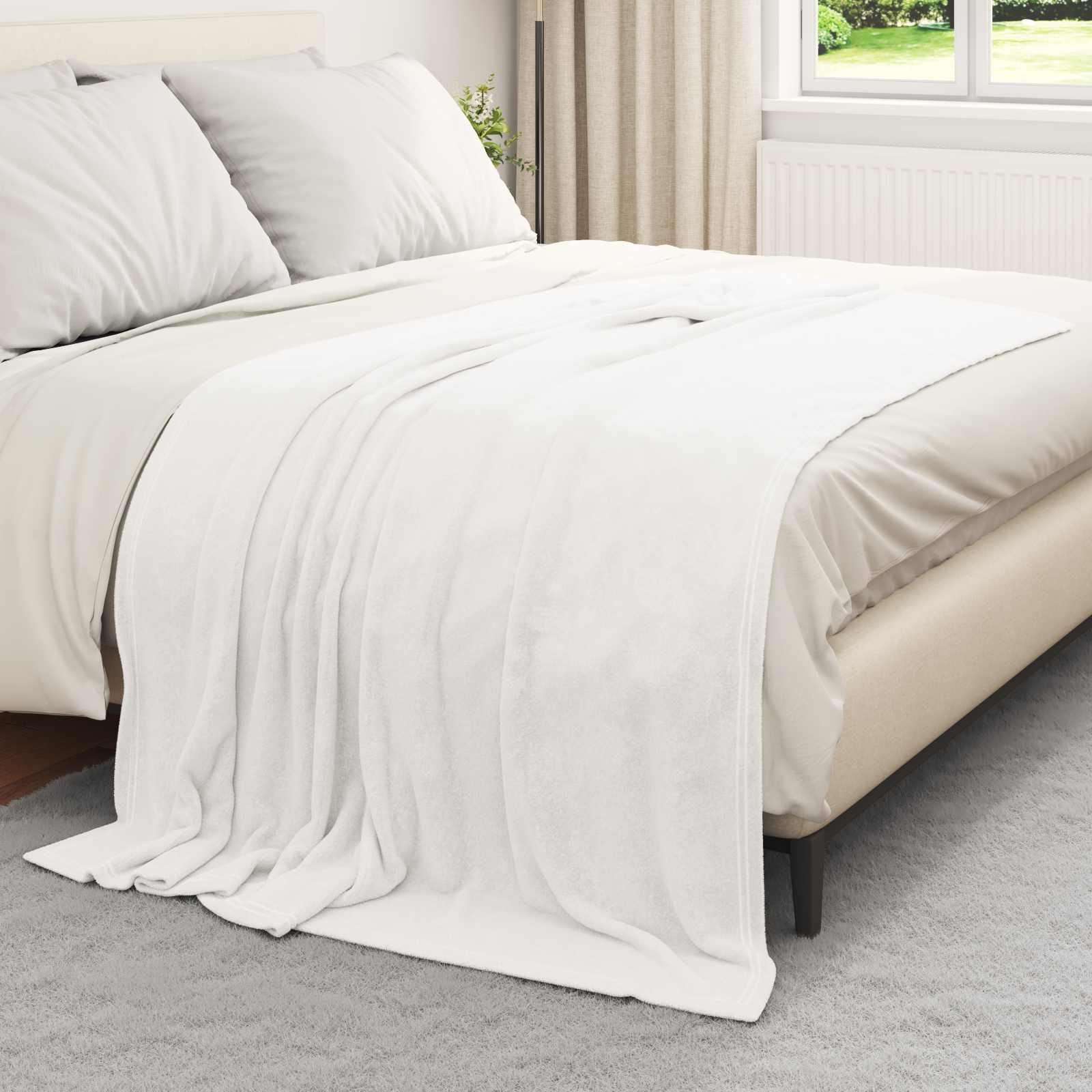 Pokrivači za bacanje 6 pcs Bijelo 150 x 200 cm Runo